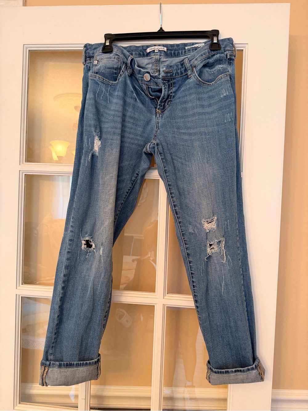 Dear John Light Blue Distressed Boyfriend Jeans